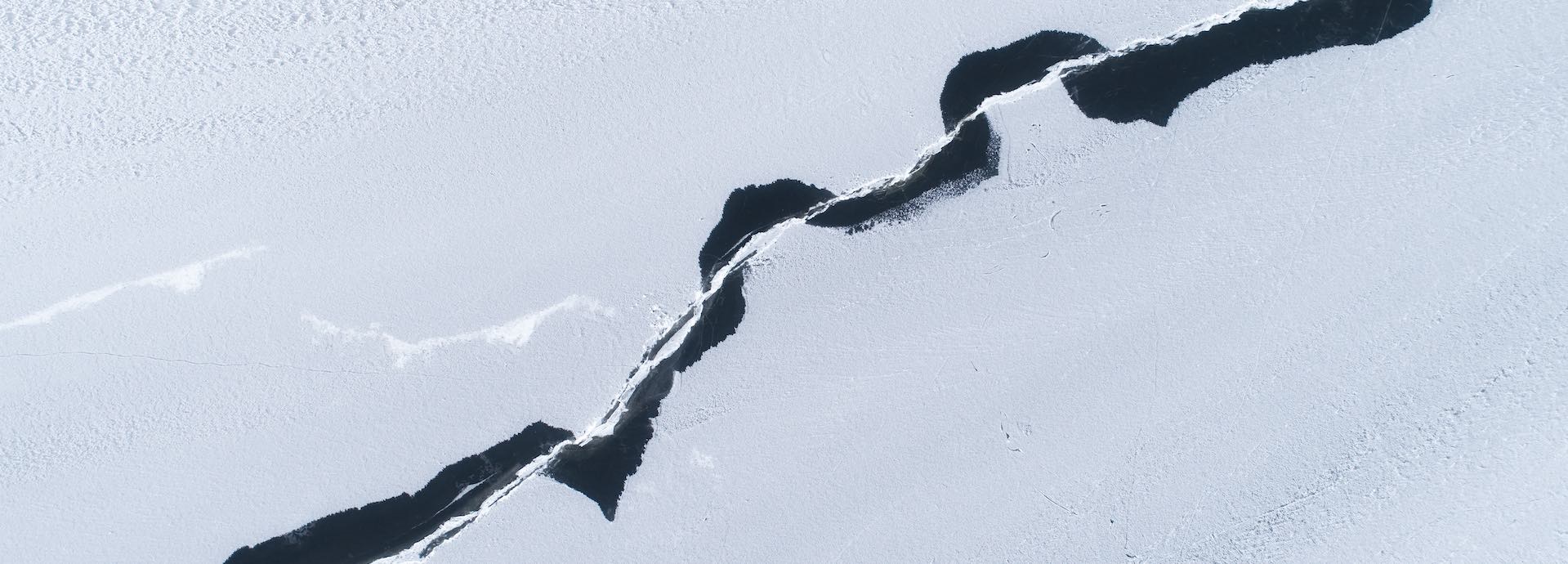 Image of a giant crack in a glacier