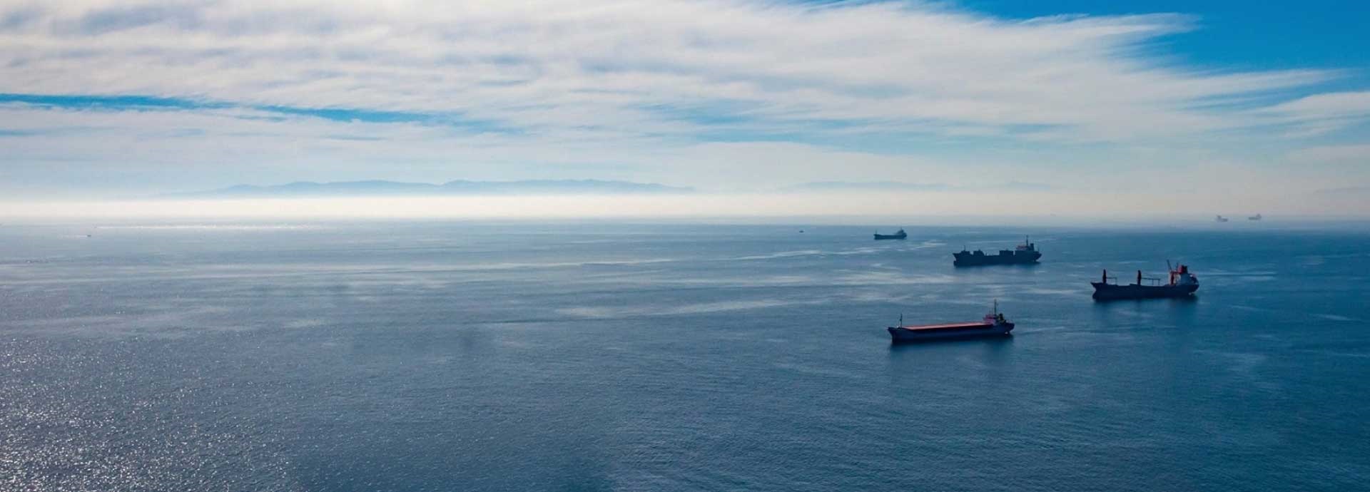 Vessels on calm ocean