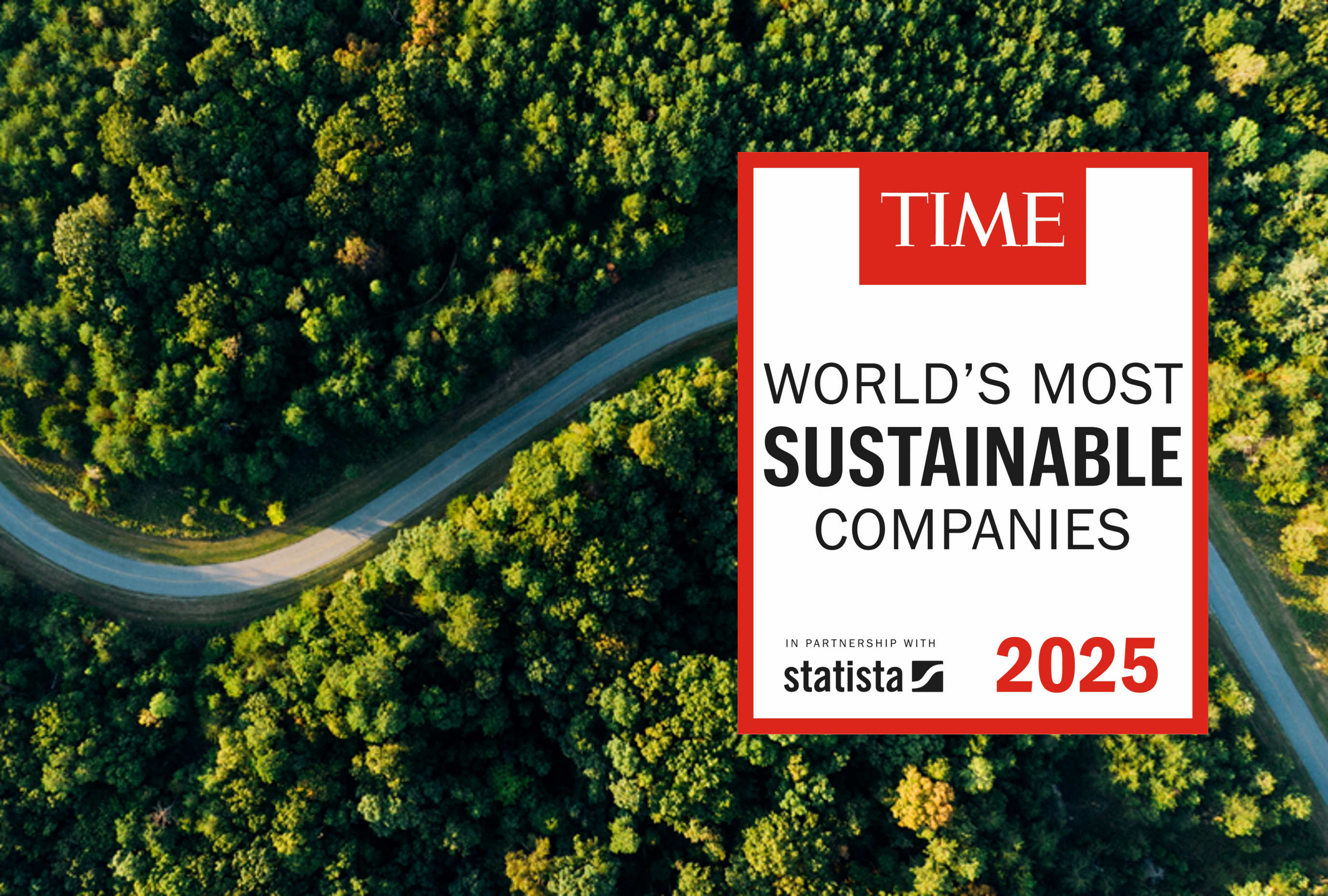 TIME magazine's world's most sustainable companies badge
