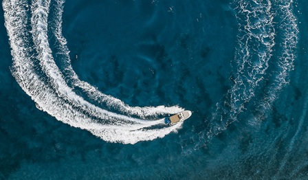 aerial view from ship