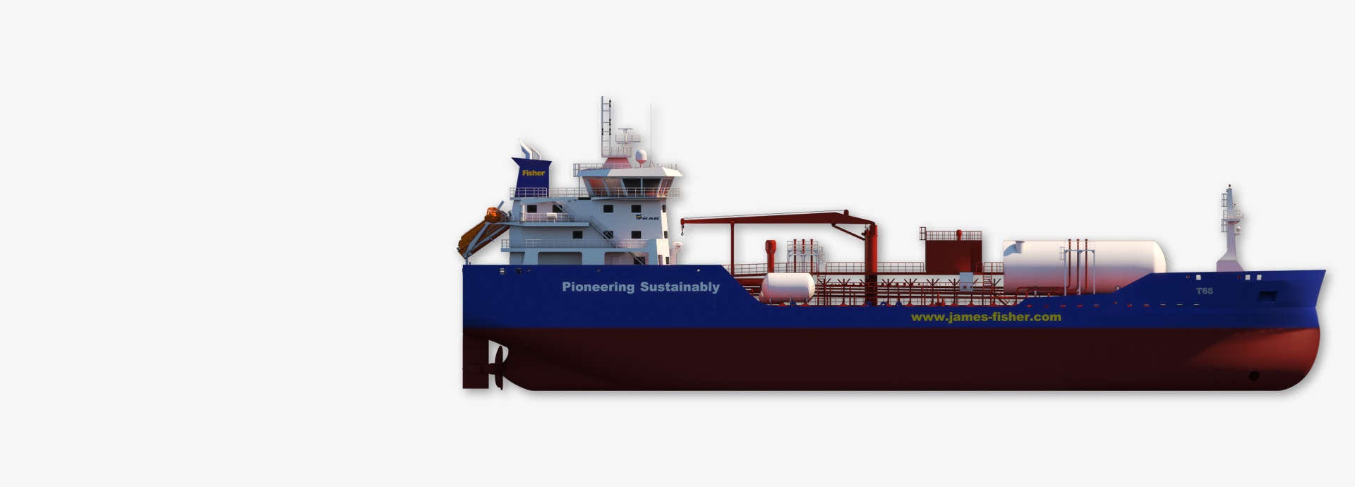 3D illustration of new James Fisher and Sons plc tankers