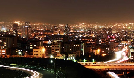 tehran skyline at night
