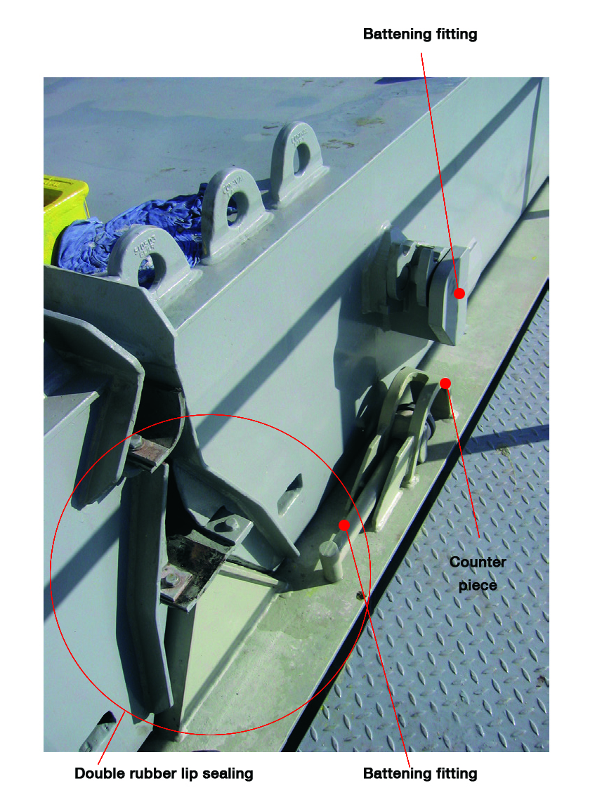 Hatch cover panel seals 