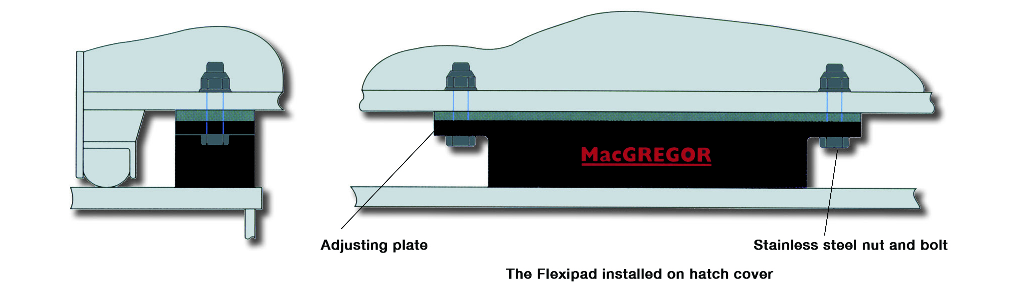 Hatch cover panel seals 