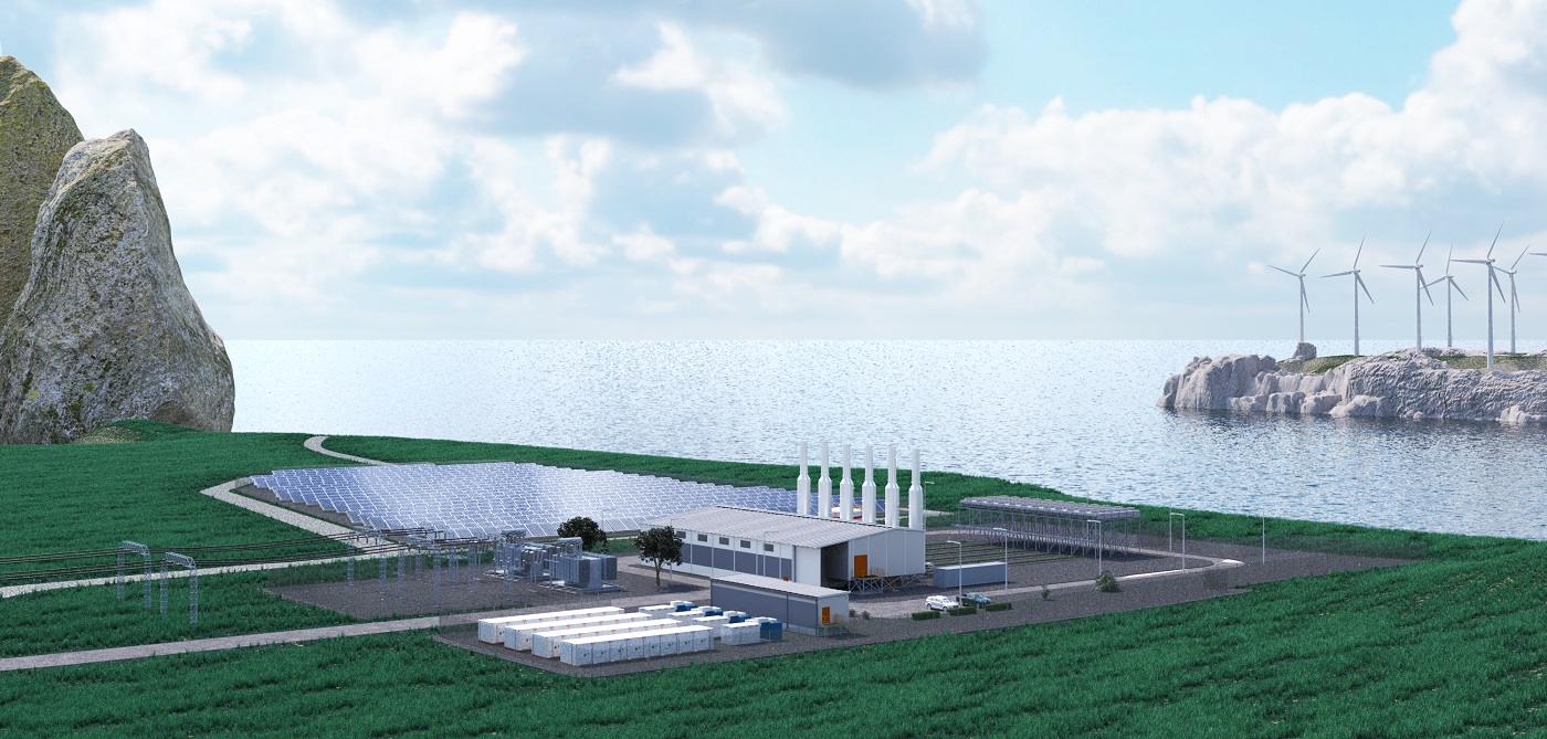 A power grid with renewables and storage