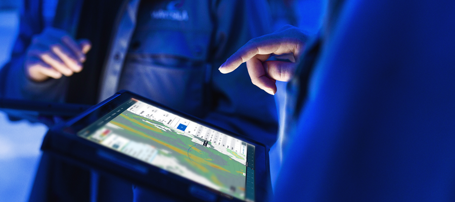 People using a tablet computer