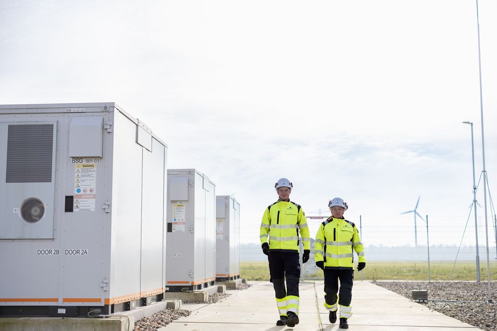 Tech workers in the field