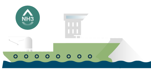 Ammonia-fuelled vessel