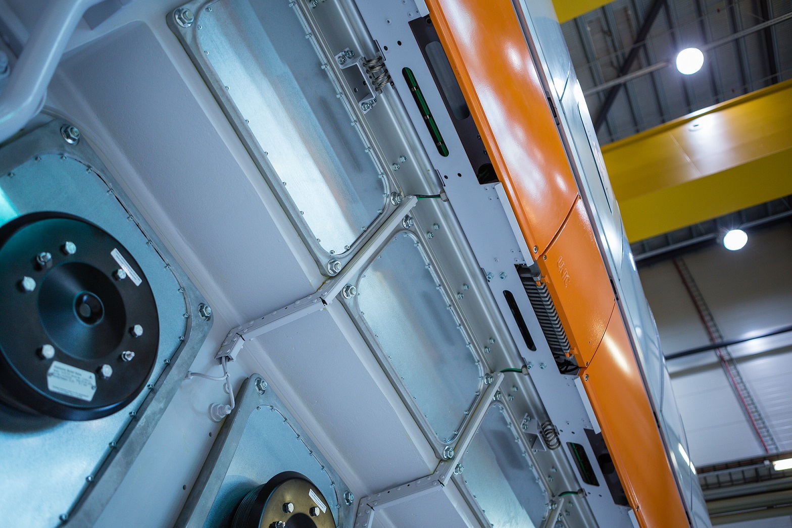 A close-up of the side of the Wartsila 31SG gas engine