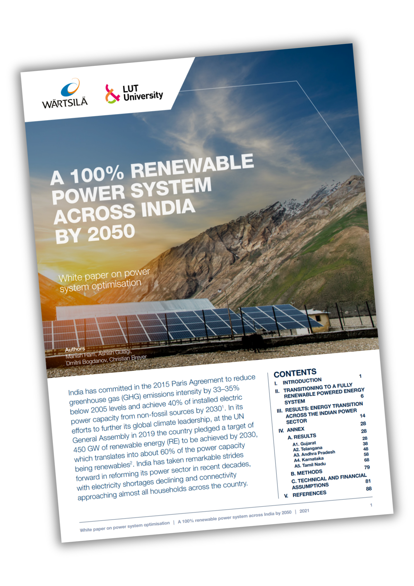 A 100% renewable power system across India by 2050