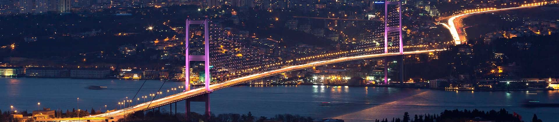 Bosphorus bridge at night