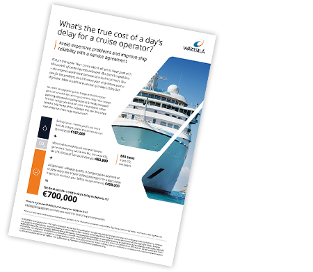 cover of infographic true cost of a day’s delay for a cruise operator