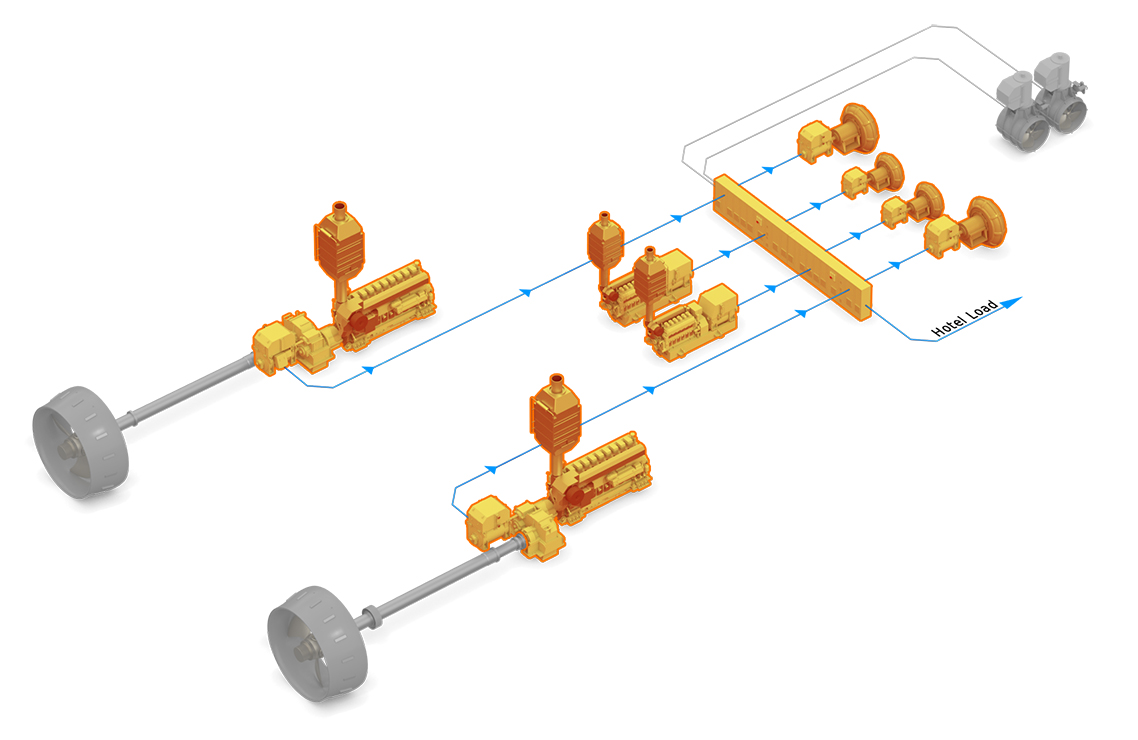 3D illustration Dredger DM System PressingToShore