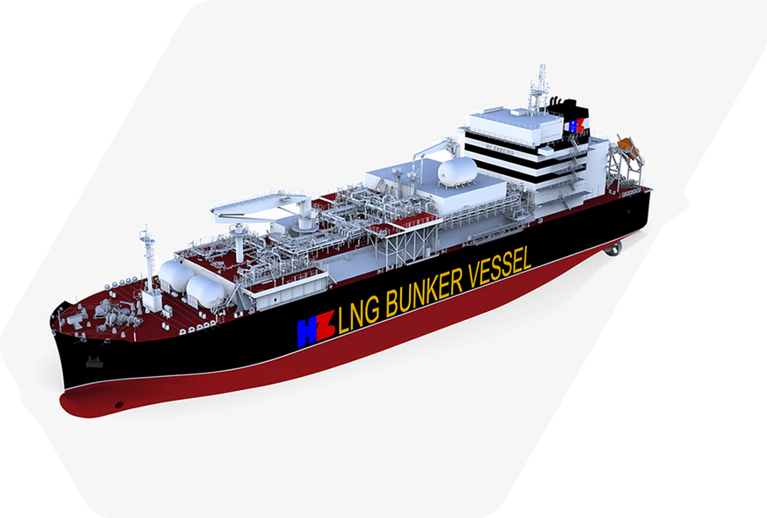 3D illustration Ibaizabal’s new LNG bunkering vessel