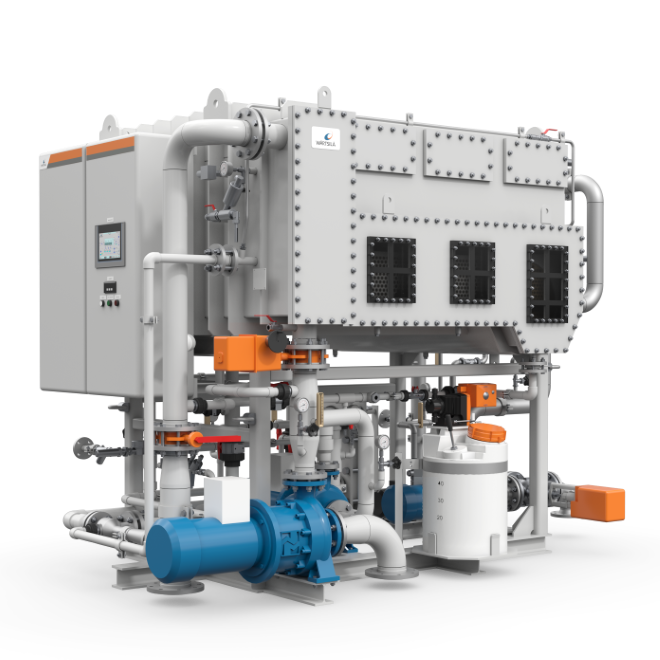 HiTE, horizontal inner Tube Evaporator (HiTE), a marine freshwater generator by Wärtsilä. High quality potable & technical water from seawater.