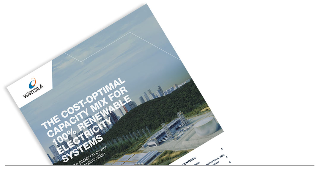 The cost-optimal capacity mix for 100% renewable electricity systems