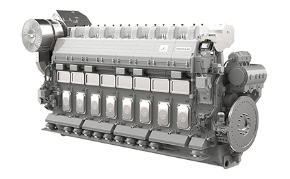 3D rendering Wärtsilä 46TS-DF marine engine