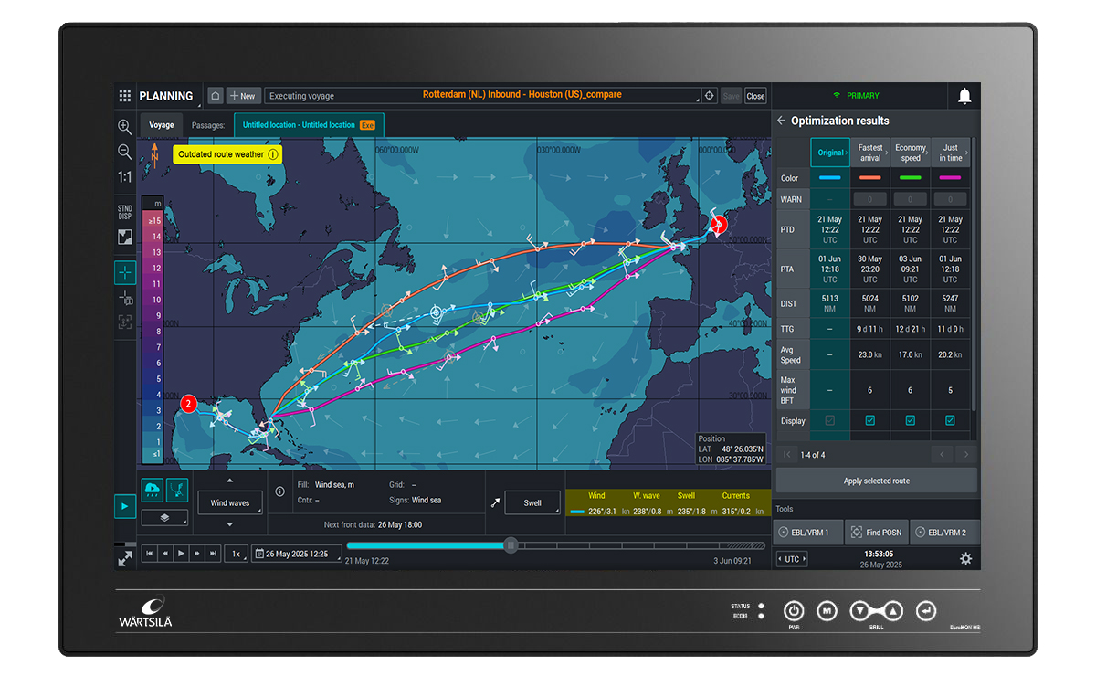 Monitor with Wärtsilä Navi-Planner