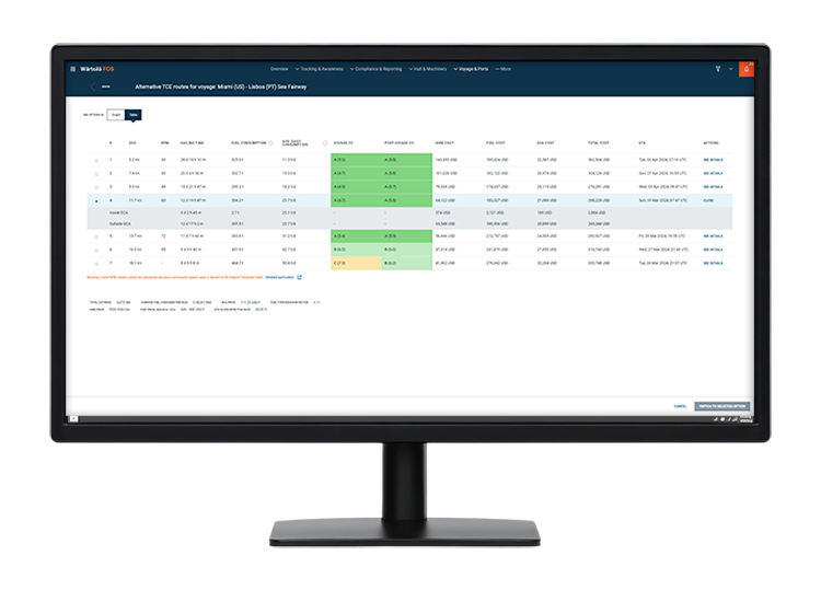Voyage Optimiser tool