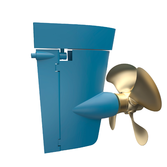 Propeller and rudder