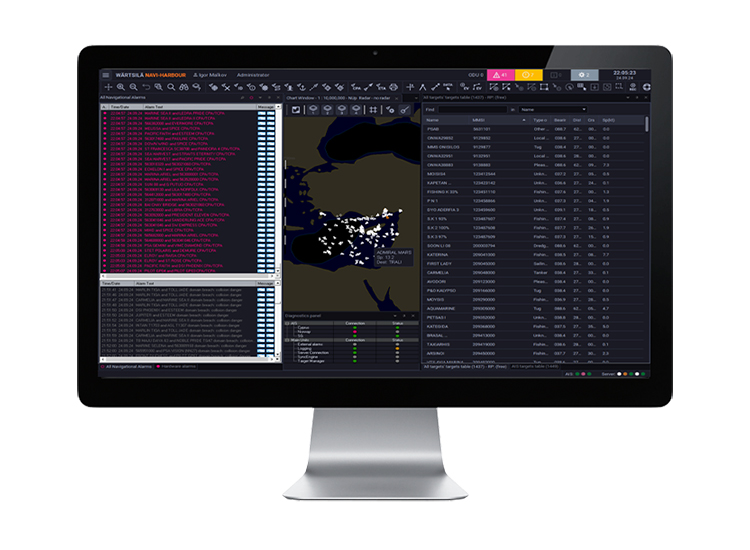 Monitor with the Navi-Harbour tool