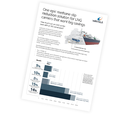 methane slip reduction solution for LNGC infographic cover