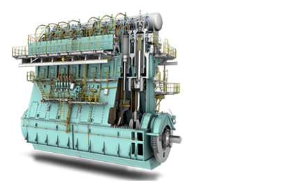 3D illustration of a 2-stroke engine