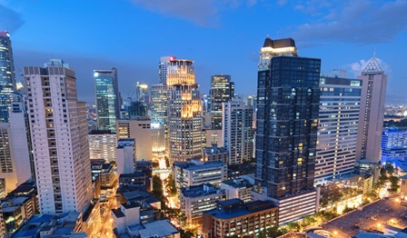 Manila skyline at night